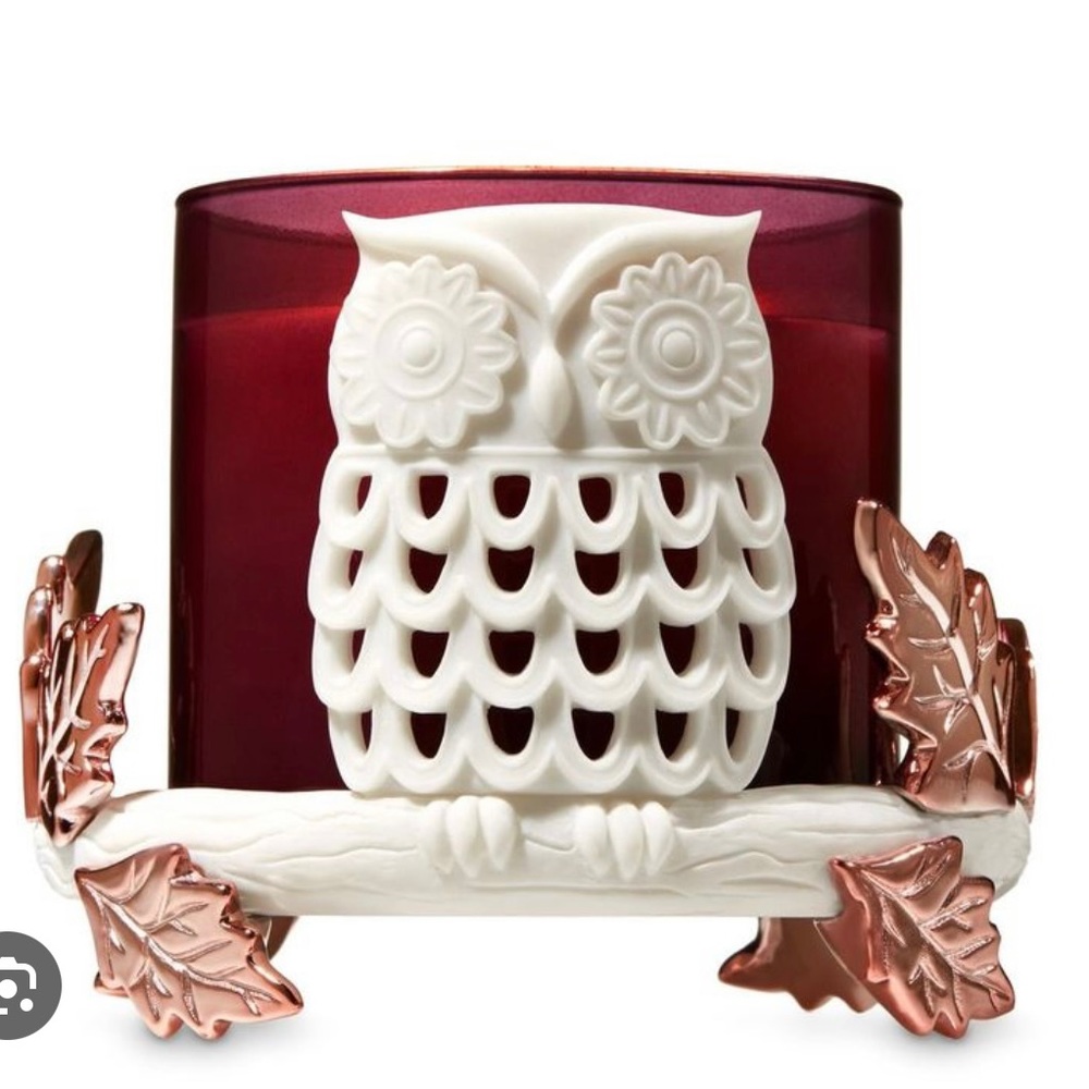 Bath & Body Works Owl Rose Gold Candle Holder